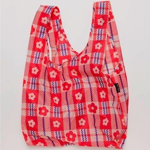 Sandy Liang x Baggu flower market plaid standard baggu